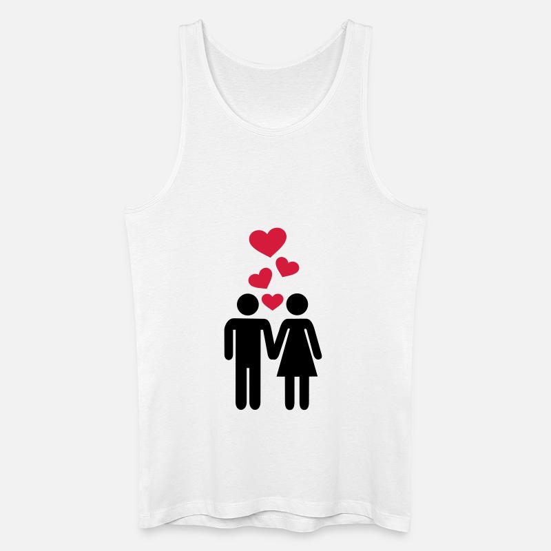 Paar Liebe - Männer Bio Tank Top - Weiß