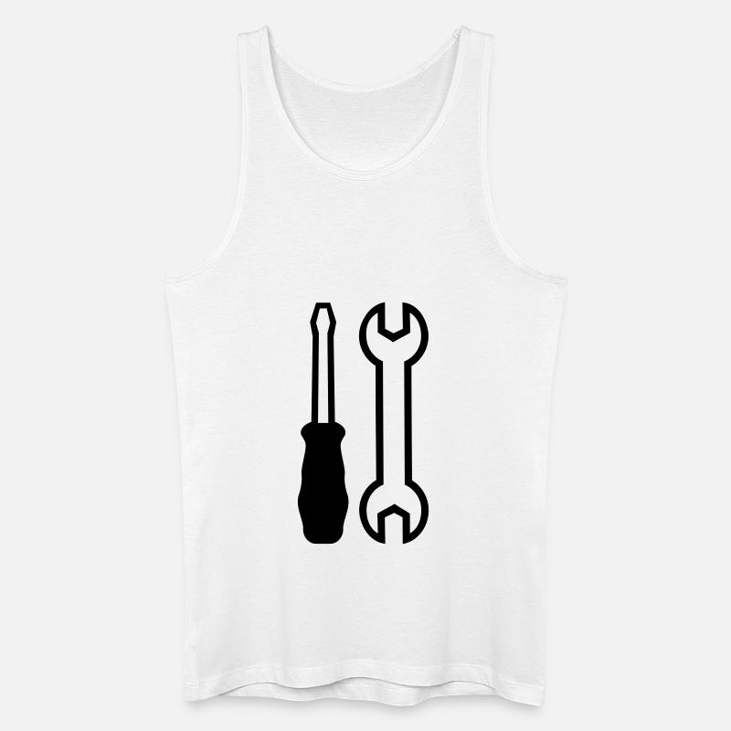 Werkzeug - Männer Bio Tank Top - Weiß