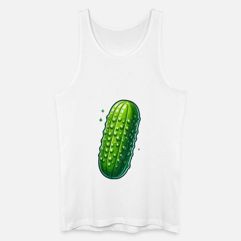 Beleuchtete Gurke - Männer Bio Tank Top - Weiß