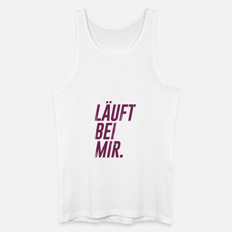 Läuft bei mir - Männer Bio Tank Top - Weiß