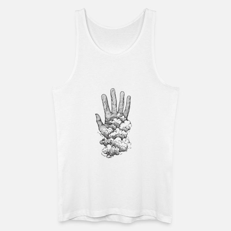 Hand in the clouds - Männer Bio Tank Top - Weiß