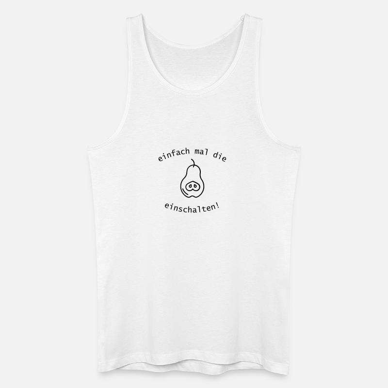 Einfach mal die Birne einschalten  - Männer Bio Tank Top - Weiß