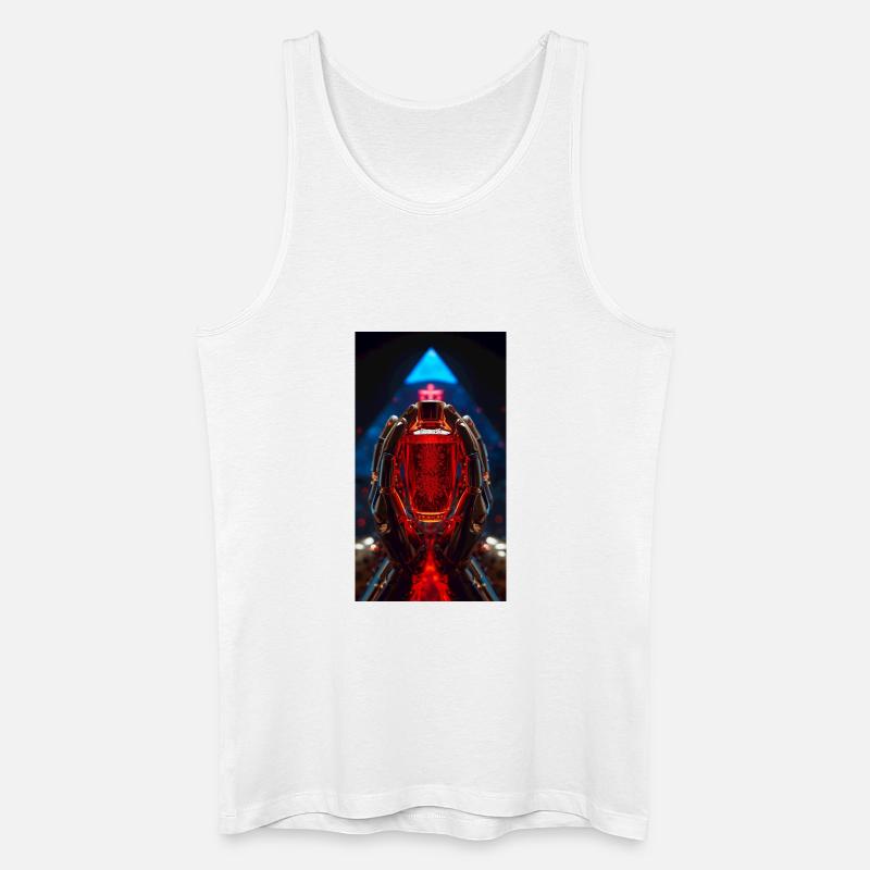 Roter Kristall RoboHände - Männer Bio Tank Top - Weiß