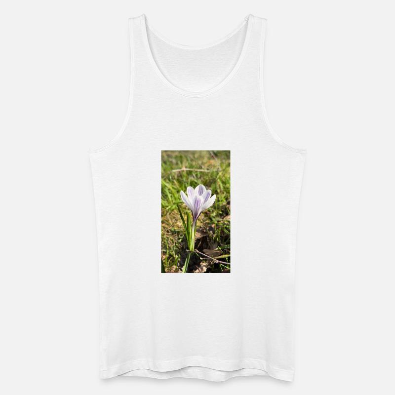 Krokus - Männer Bio Tank Top - Weiß