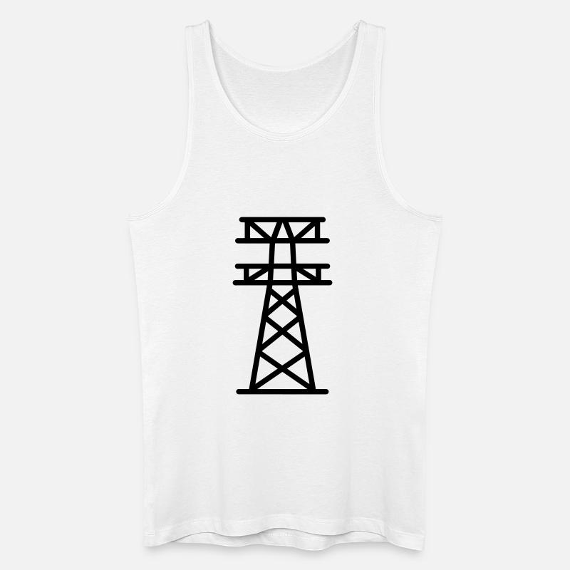 Strommast - Männer Bio Tank Top - Weiß