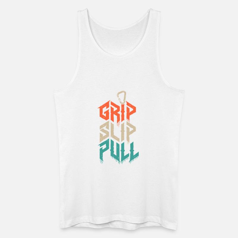 Grip Slip Pull Climbing Grunge - Débardeur bio Homme - blanc