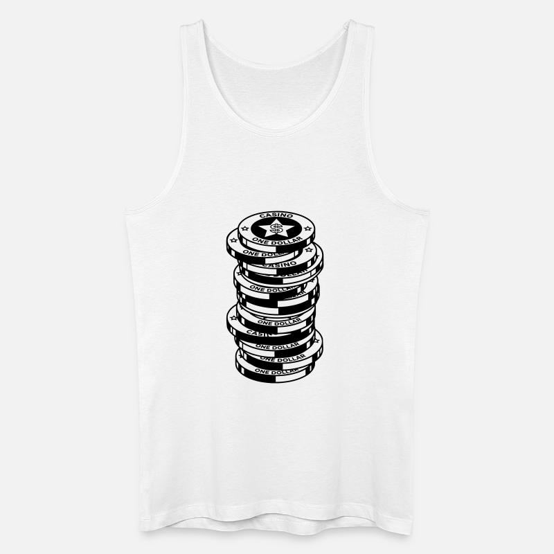 Kasino - Männer Bio Tank Top - Weiß