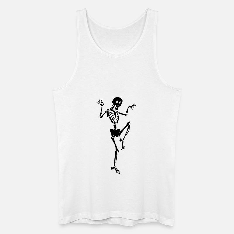 Skeletton - Männer Bio Tank Top - Weiß