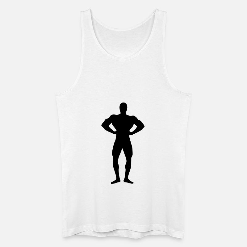 Bodybuilding - Männer Bio Tank Top - Weiß