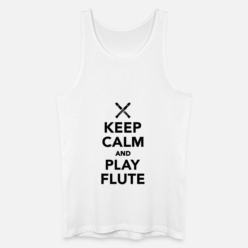 Flöte - Männer Bio Tank Top - Weiß
