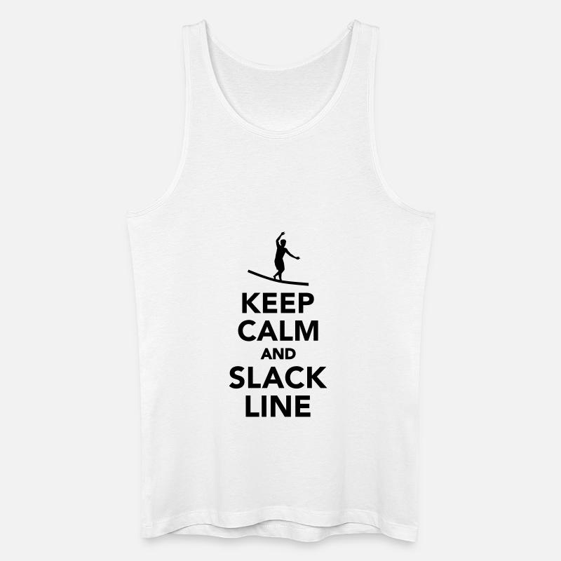 Slackline - Männer Bio Tank Top - Weiß