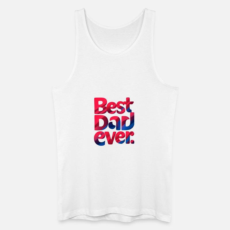 Bester Papa aller Zeiten - Männer Bio Tank Top - Weiß