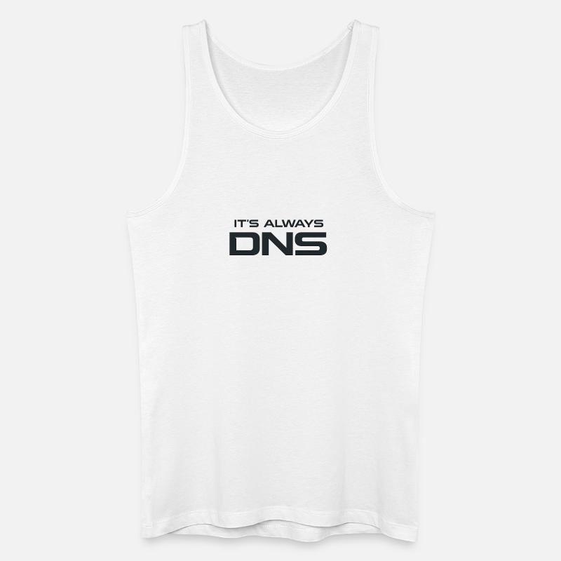 DNS Always: Tech Typography - Männer Bio Tank Top - Weiß