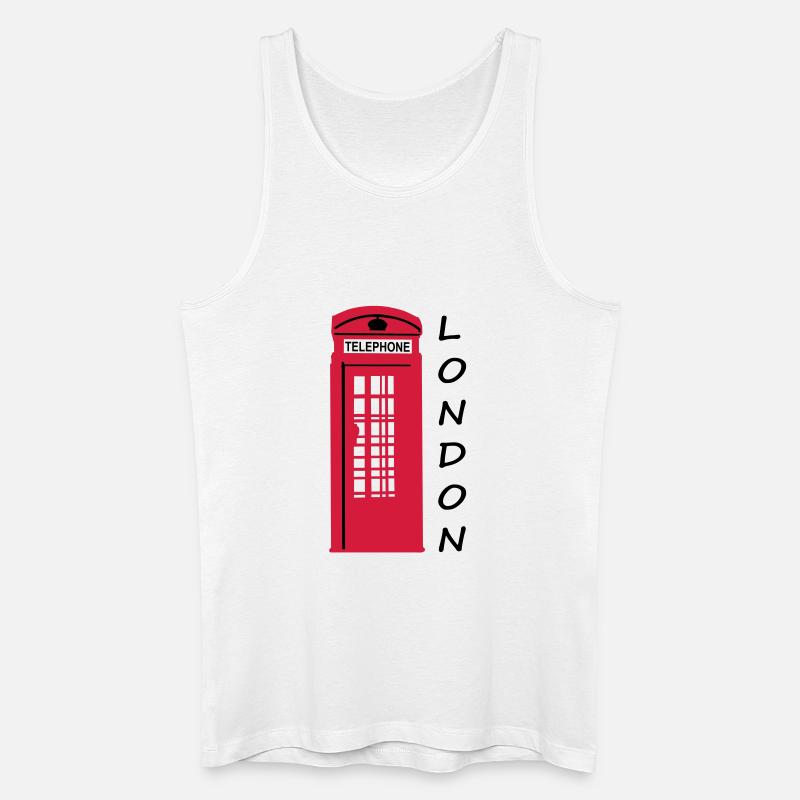 Phone Box London - Männer Bio Tank Top - Weiß