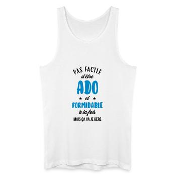 Ado - Adolescent - Adolescente - Famille - Jeune - Men’s Organic Tank Top - white - Front