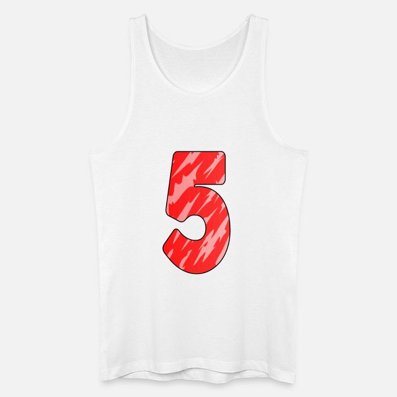 5 - Männer Bio Tank Top - Weiß