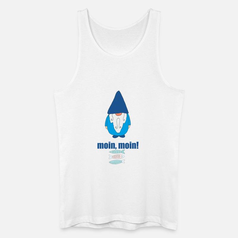 gartenzwerg moin - Männer Bio Tank Top - Weiß