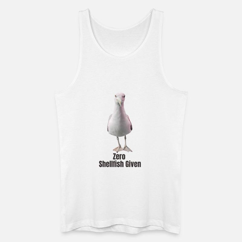 Abstrakte Möwe mit farbigen Akzenten - Männer Bio Tank Top - Weiß