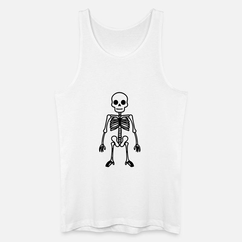 Skelett Comic - Männer Bio Tank Top - Weiß