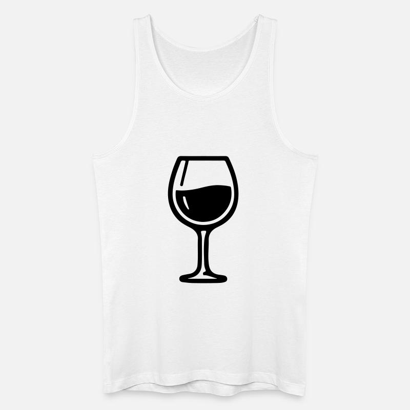 Weinglas Symbol Wein - Männer Bio Tank Top - Weiß