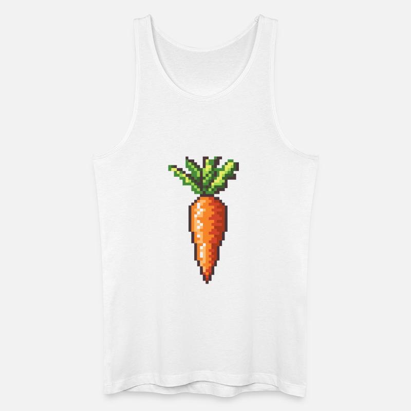 Pixelkarotte Retro Pixelkunst - Männer Bio Tank Top - Weiß