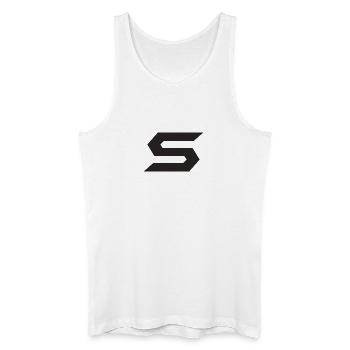 Geometrische SForm Muster - Männer Bio Tank Top - Weiß - Vorne