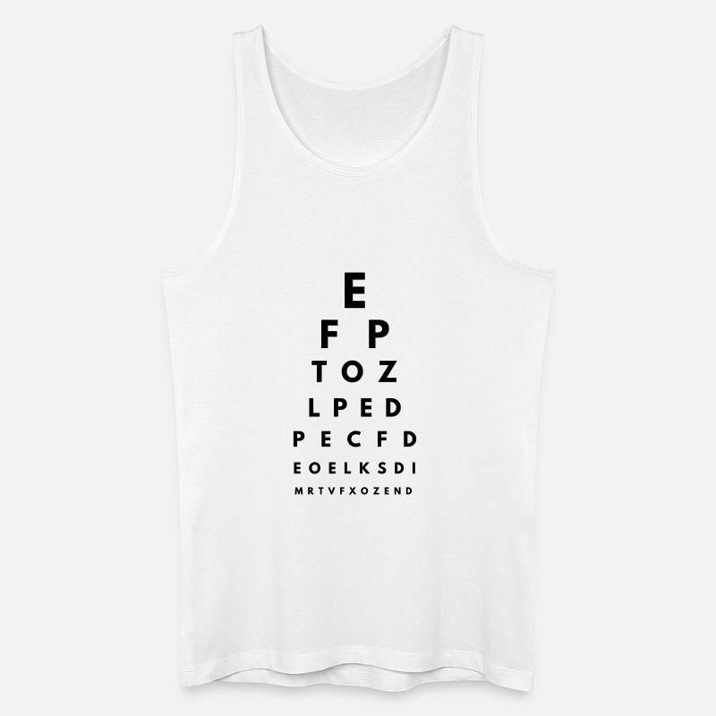 Sehtest 2 - Männer Bio Tank Top - Weiß