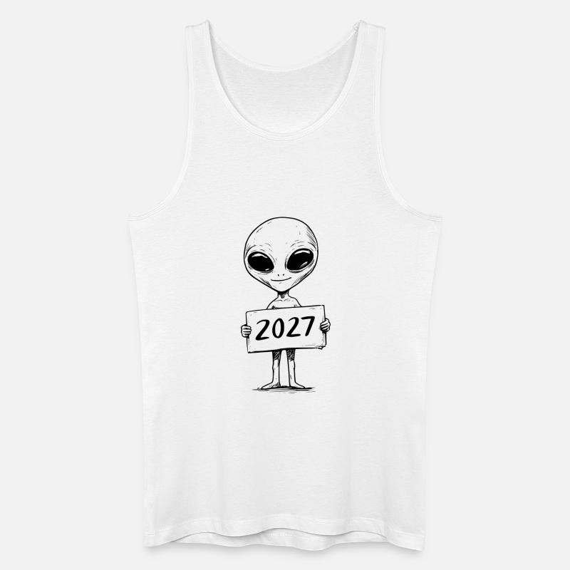putziges Alien - Männer Bio Tank Top - Weiß