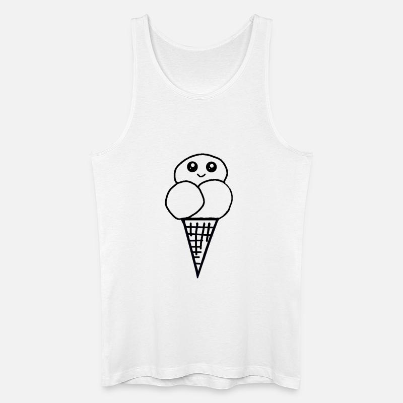 Eis Eiswaffel Eistüte Eiscreme Eiskrem - Men’s Organic Tank Top - white