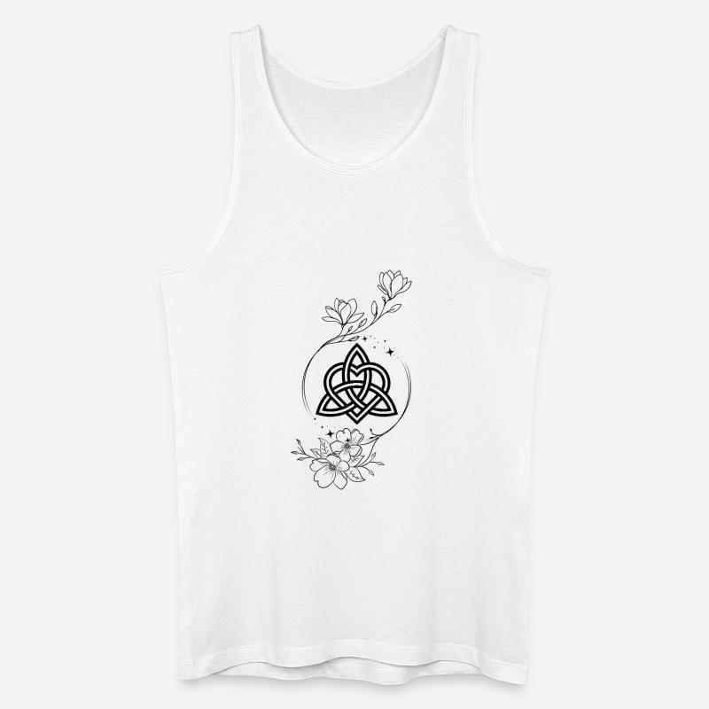 Schwarzer Schmuck eines Blumenbogens - Männer Bio Tank Top - Weiß