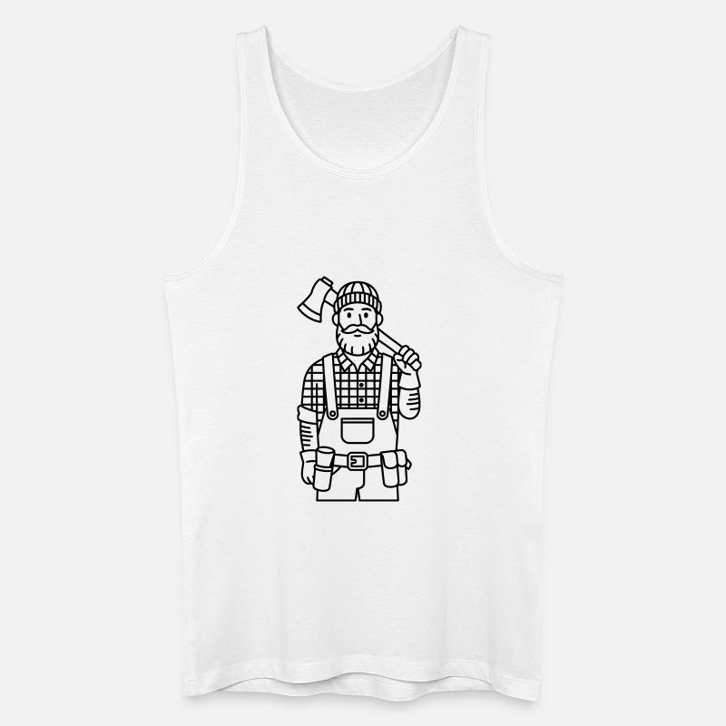 Forester - Männer Bio Tank Top - Weiß