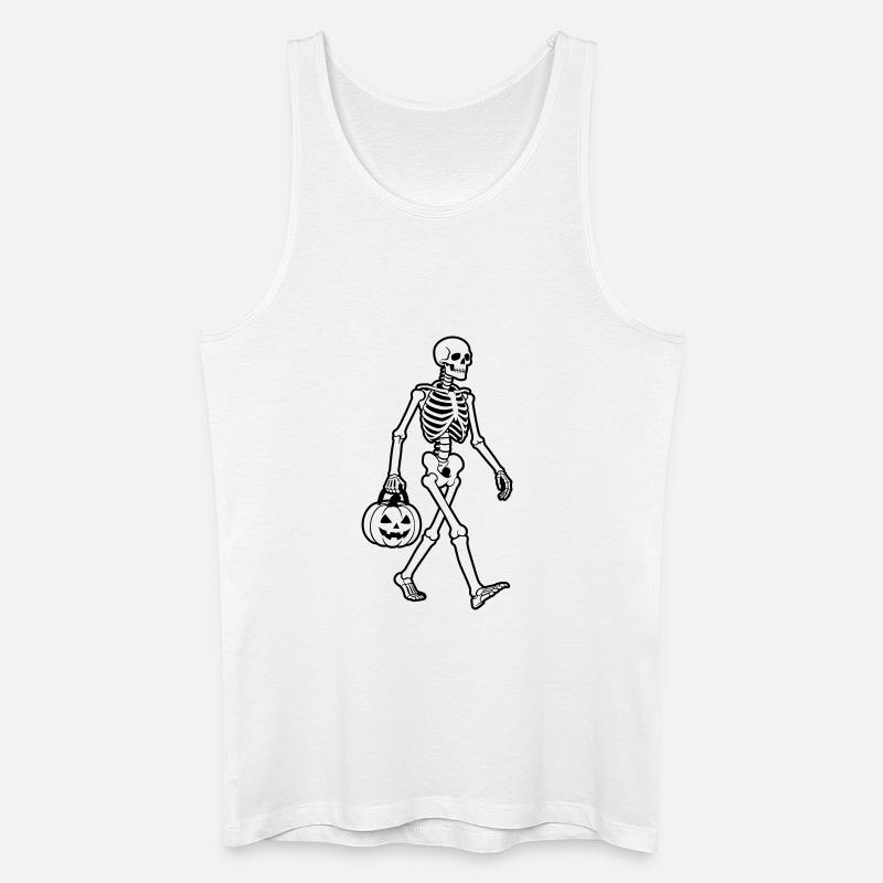 Skeleton Halloween - Men’s Organic Tank Top - white