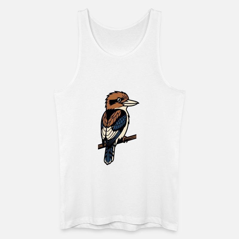 Kookaburra-Vogel - Männer Bio Tank Top - Weiß