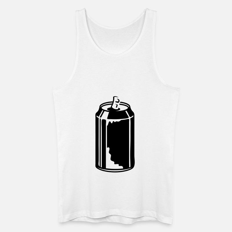 Eine geöffnete Getränkedose - Männer Bio Tank Top - Weiß