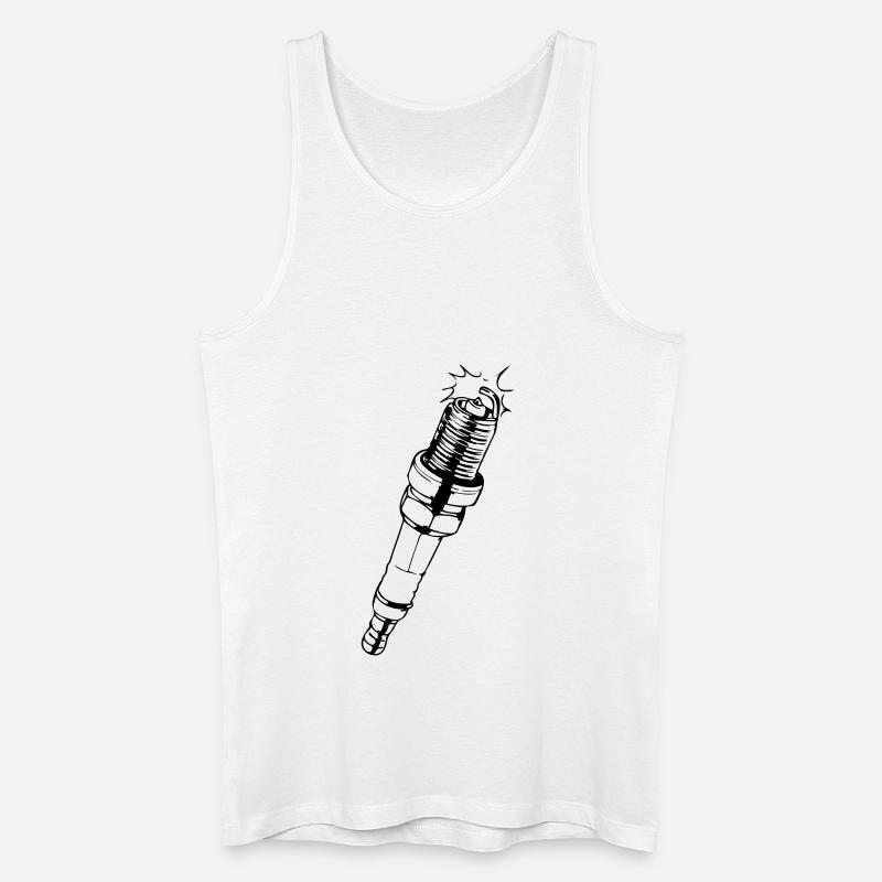 Sparkplug2 - Männer Bio Tank Top - Weiß