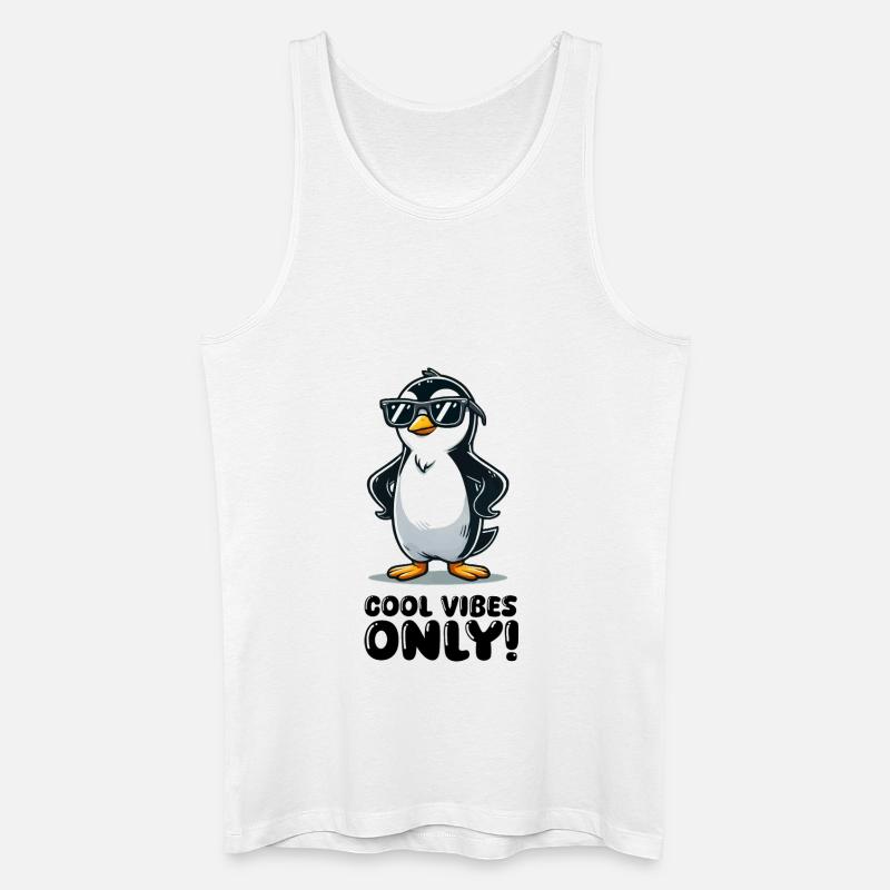 pinguin comic cool - Männer Bio Tank Top - Weiß