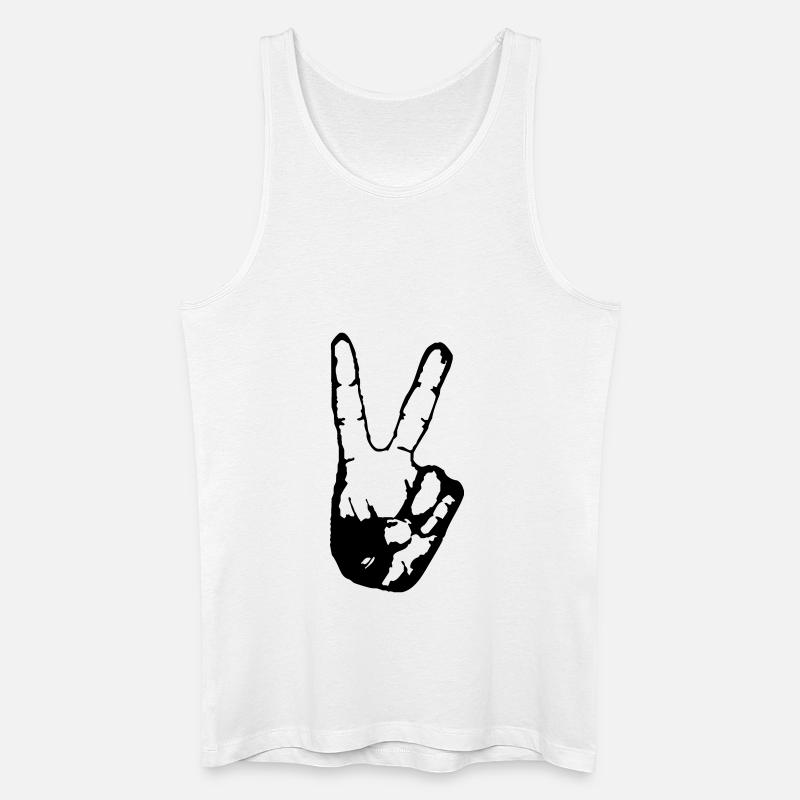 Victory - Männer Bio Tank Top - Weiß