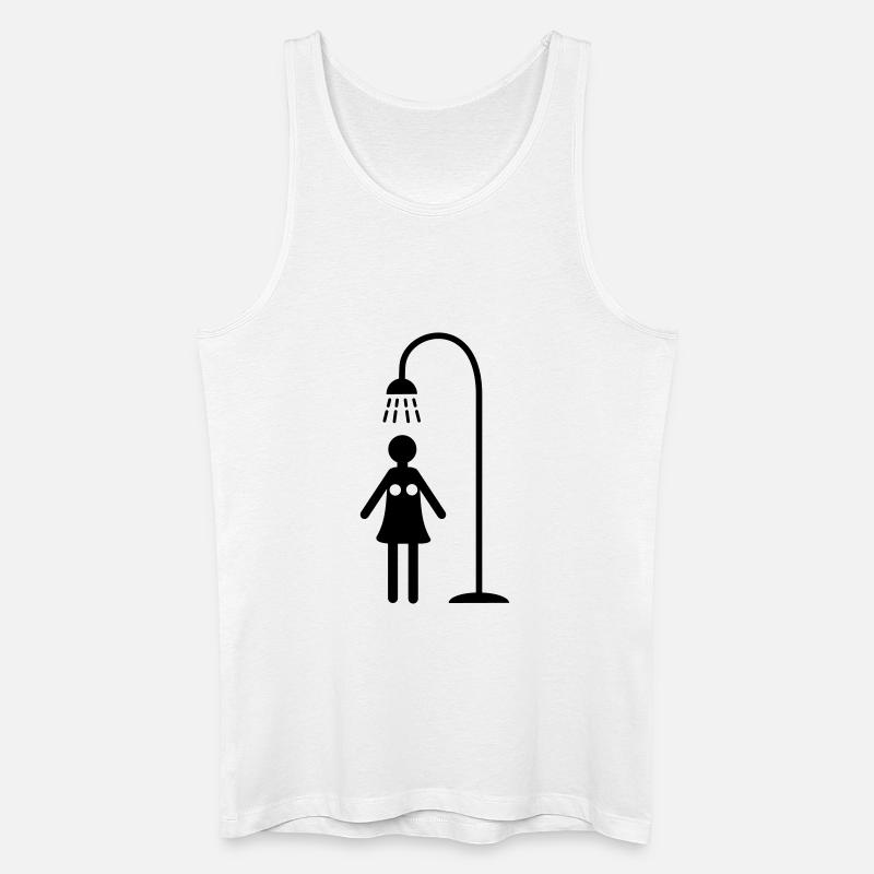 duschen hygiene lebensstil - Männer Bio Tank Top - Weiß