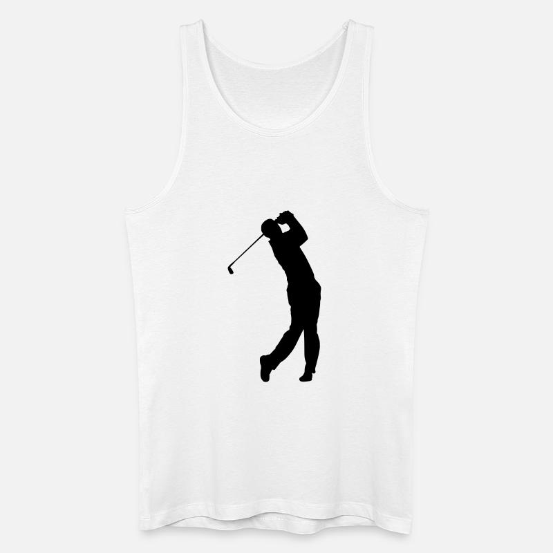 Golfer Schatten - Männer Bio Tank Top - Weiß