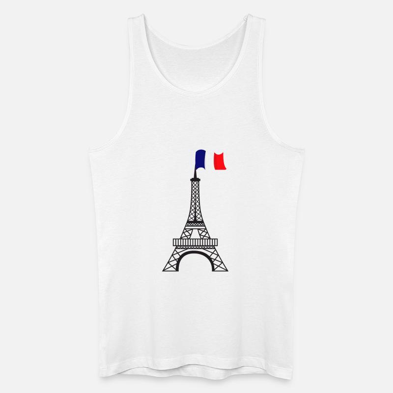 Eiffelturm - Männer Bio Tank Top - Weiß