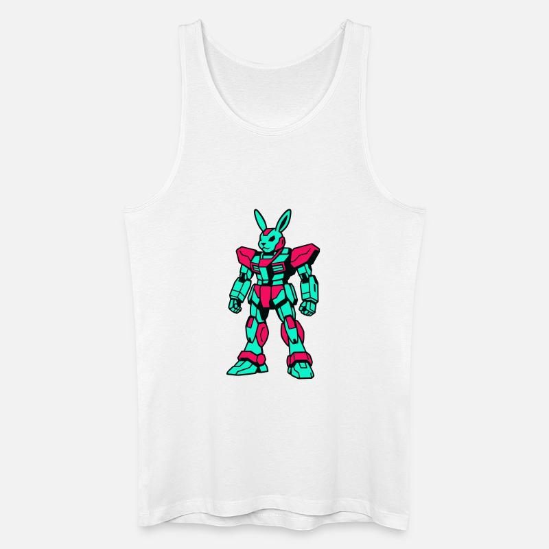 Mecha Hase - Männer Bio Tank Top - Weiß