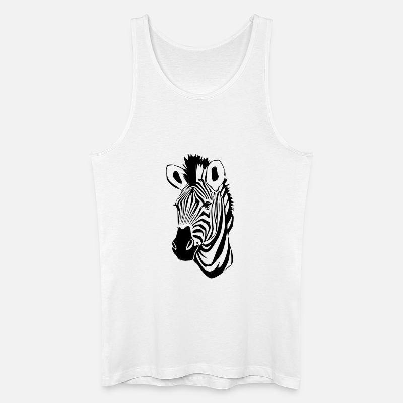 Zebra T-shirt Geschenk - Männer Bio Tank Top - Weiß
