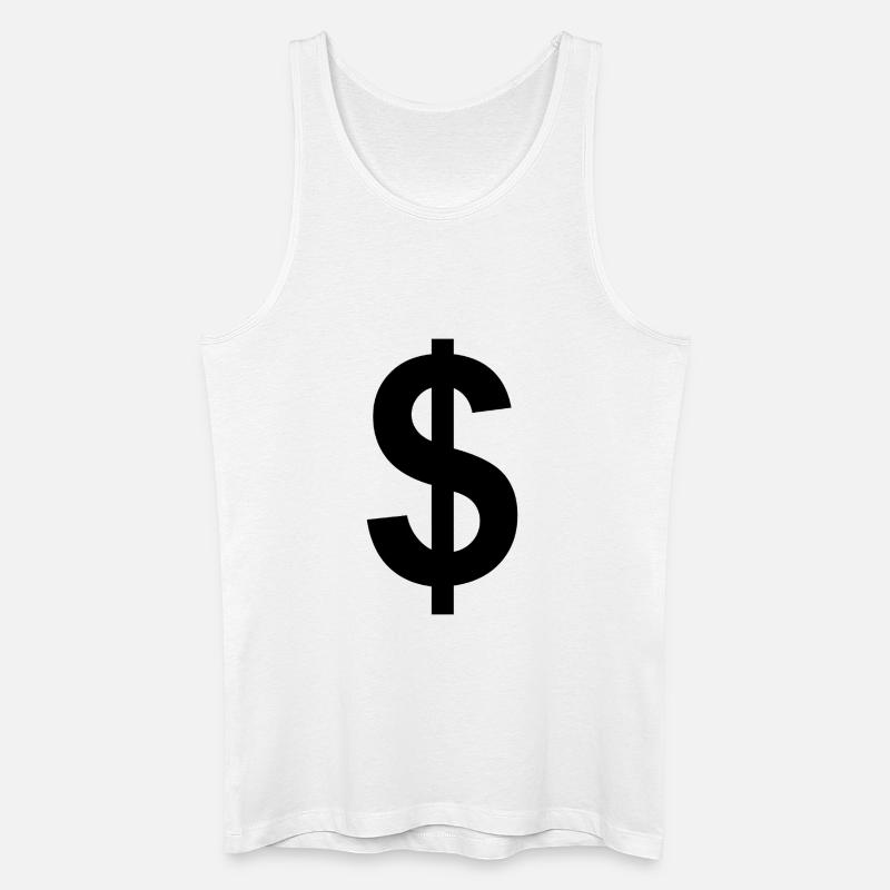 Dollarzeichen - Männer Bio Tank Top - Weiß