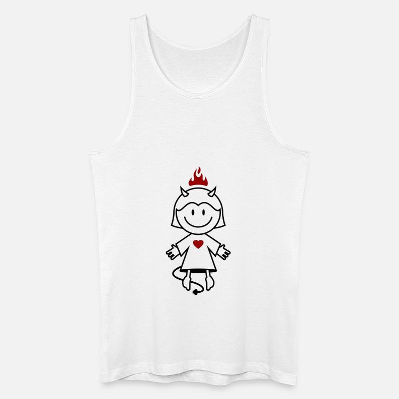 vl038b_teufelchen_2c - Männer Bio Tank Top - Weiß