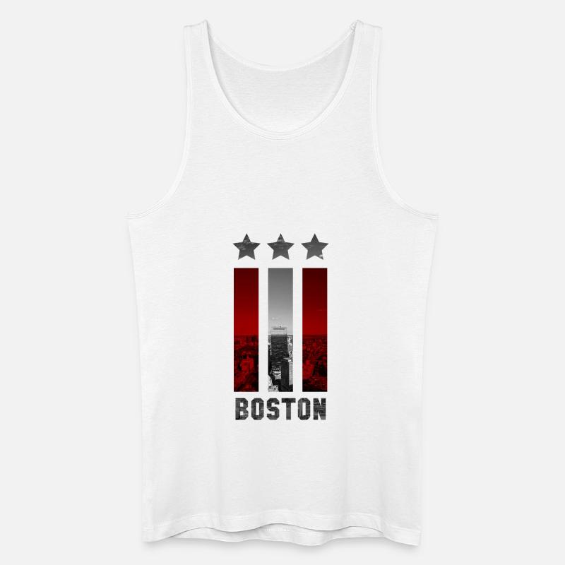 BOSTON - Männer Bio Tank Top - Weiß