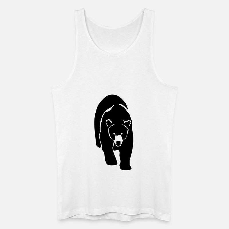 Grizzly Bear - Männer Bio Tank Top - Weiß