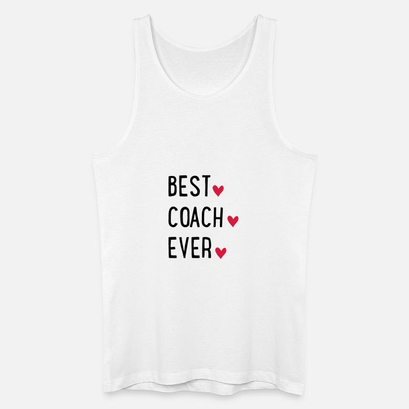 Coach - Männer Bio Tank Top - Weiß