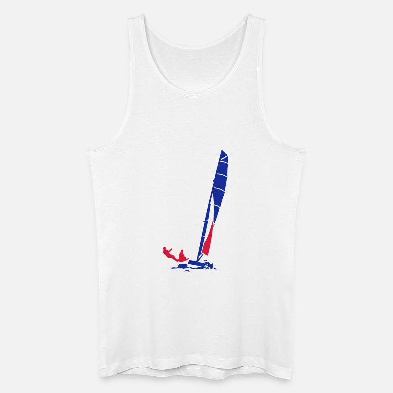 Katamaran  - Männer Bio Tank Top - Weiß