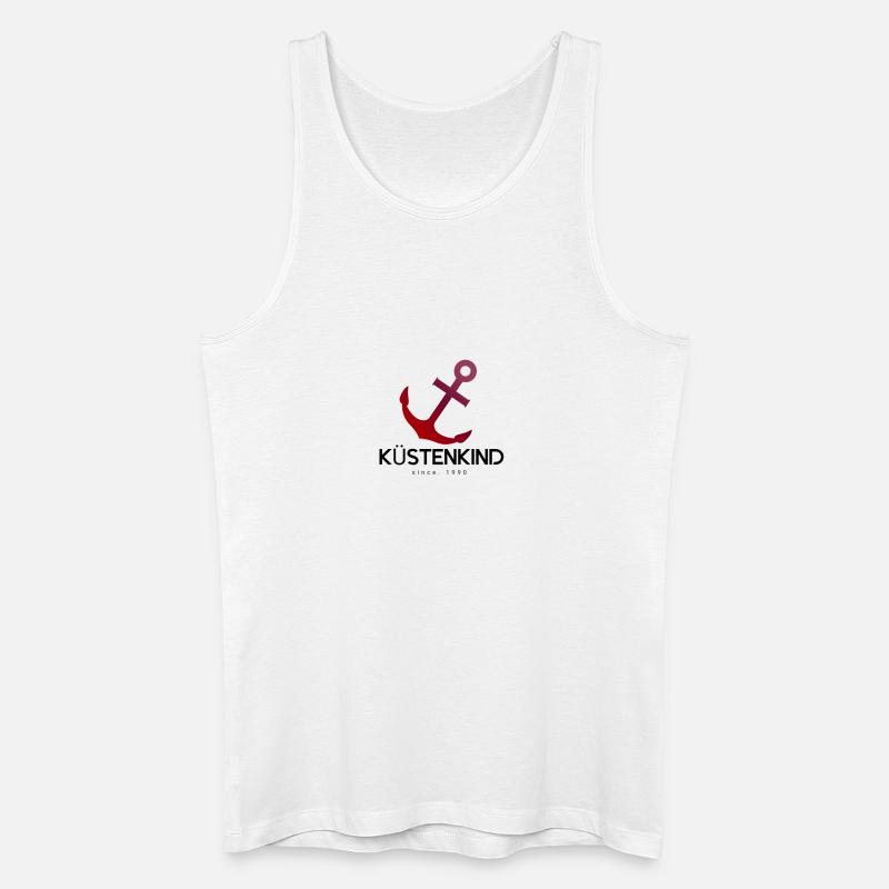 ANCRE D’ENFANT CÔTIÈRE - Débardeur bio Homme - blanc