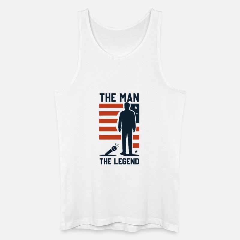 Der Mann – Die Legende - Männer Bio Tank Top - Weiß